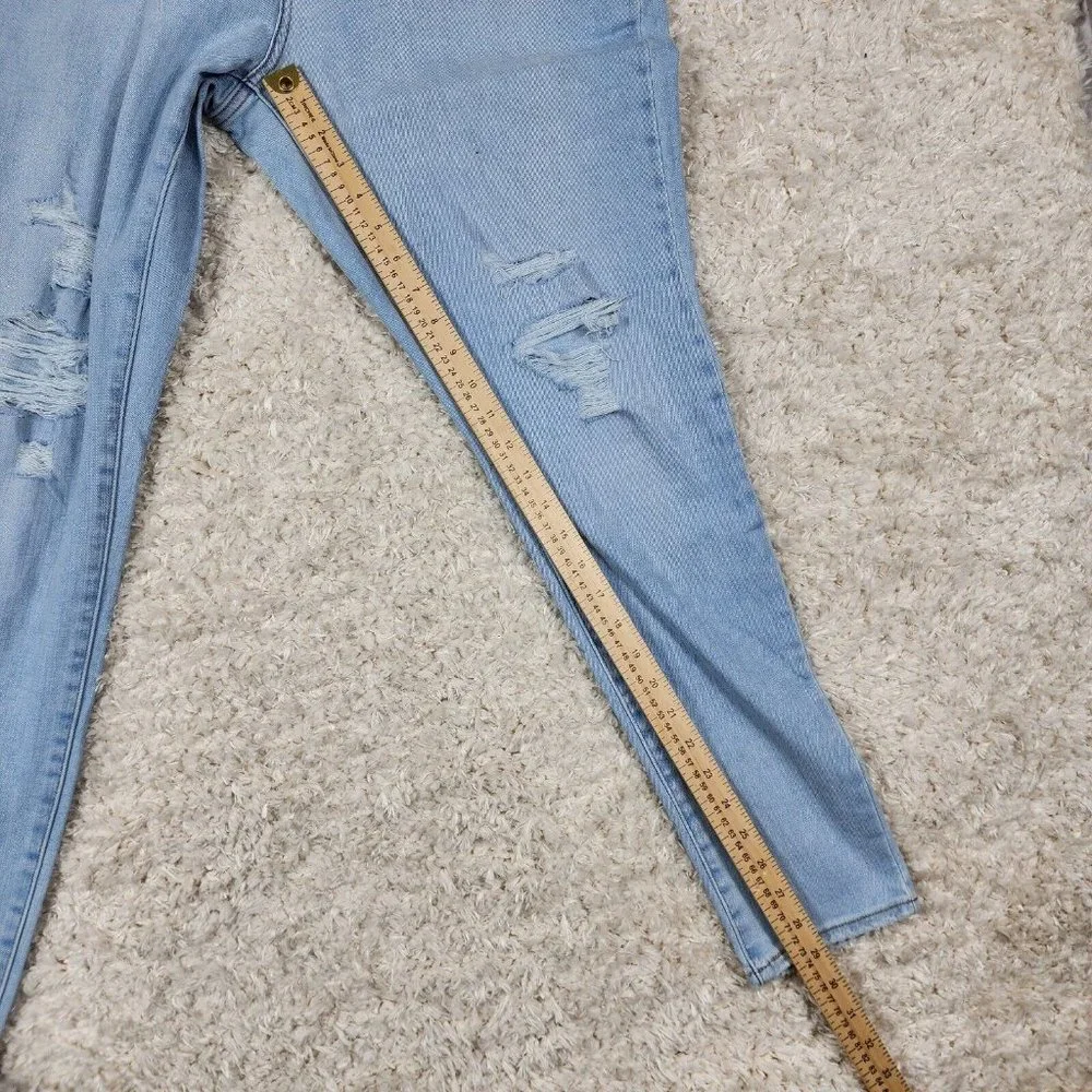 Levis Skinny Jeans Womens 16 W Blue Sculpt 721 Hypersoft Stretch Distressed Pant